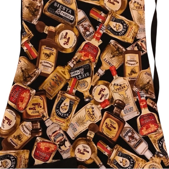 Very Nice Barbecue Apron with Tequila Theme Fabric - Picture 5 of 7